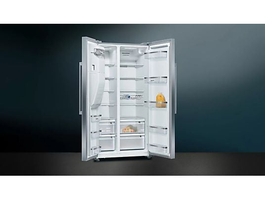 SIEMENS iQ500 KA93DAIEP iQ500 Combiné réfrigérateur-congélateur Side-by-Side (E, 1787 mm large, Acier inoxydable) SIEMENS N° d'art. 139219384  5 (1 évaluations)