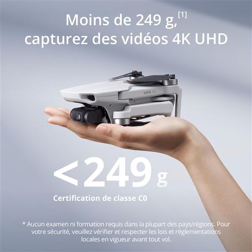Drone Dji Mini 4 Pro Fly More Combo avec radiocommande Blanc – Image 6