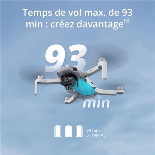 Drone Dji Mini 4 Pro Fly More Combo avec radiocommande Blanc – Image 4